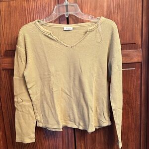 A.N.A. Mustard Long Sleeve Top - Like New